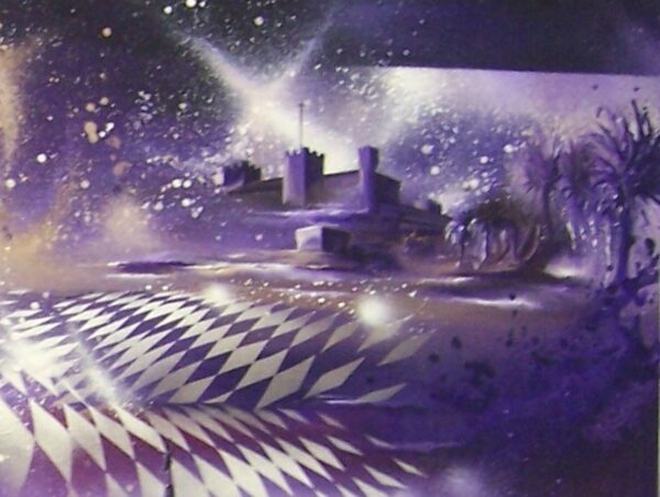 Détails 7 Merveilles du Monde , Acrylique Thierry Mordant 135 x 65 cm