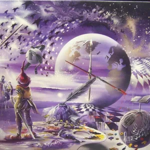 7 Merveilles du Monde , Acrylique Thierry Mordant 135 x 65 cm