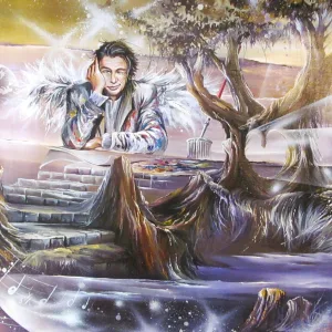 Art Qu'ange 2 acrylique de Thierry mordant de 88 x 114 cm