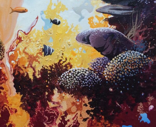Détails 2 Ocean Colors Acrylique par Thierry Mordant, 50 x 50 cm - 2017