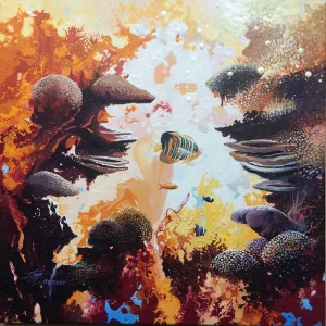 Oceans Colors Acrylique par Thierry Mordant, 50 x 50 cm - 2017