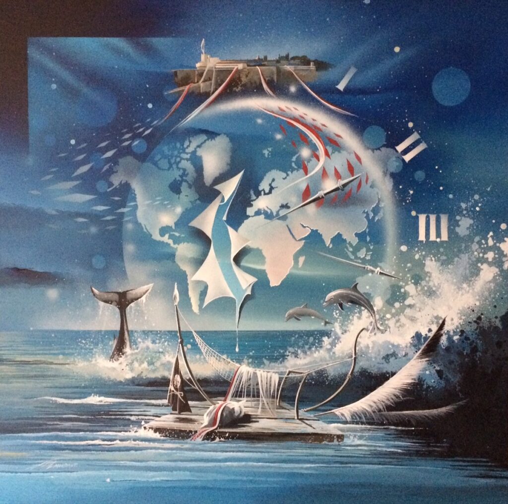 Terre Méditerranée-2016-80 x 80 cm – Par Thierry Mordant.