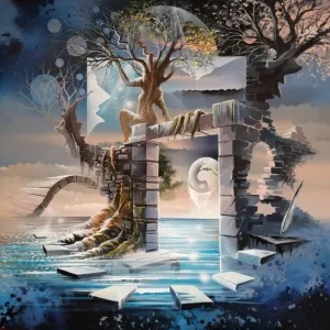 Bas les masques de Thierry Mordant 80 x 80 cm acrylique.