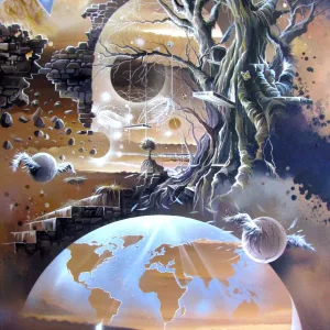 Ailes pour d'autres Mondes par Thierry Mordant 150 x 100 cm