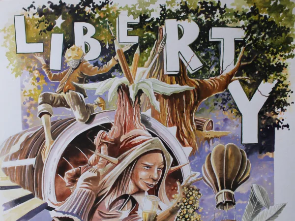 Détails 3 Liberty aquarelle de Thierry Mordant format 51 x 70 cm - 2022