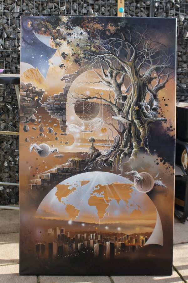 Détails 3 Ailes pour d'autres Mondes par Thierry Mordant 150 x 100 cm