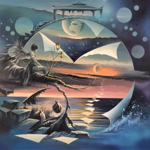 Decrochez la Lune, Acrylique par Thierry Mordant 80 x 80 cm de 2017