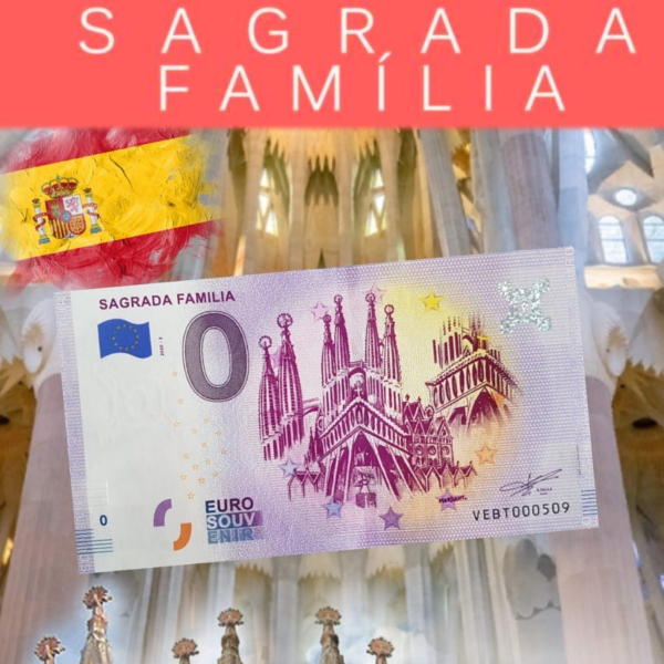 Billet de la Sagrada Familia illustration par Thierry Mordant Détails 1