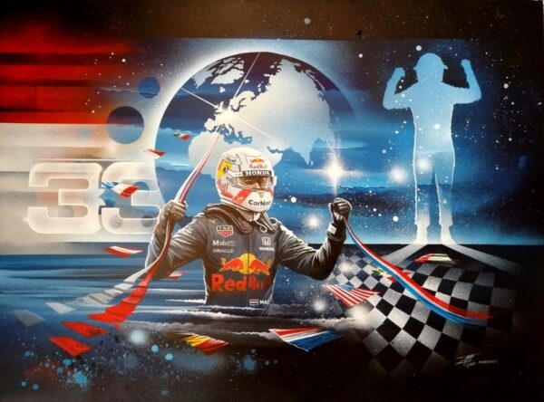 Verstappen Winner 2021 Acrylique - Thierry Mordant
