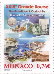 2015 Timbre 23e Grande bourse numismatique et cartophile de Monaco