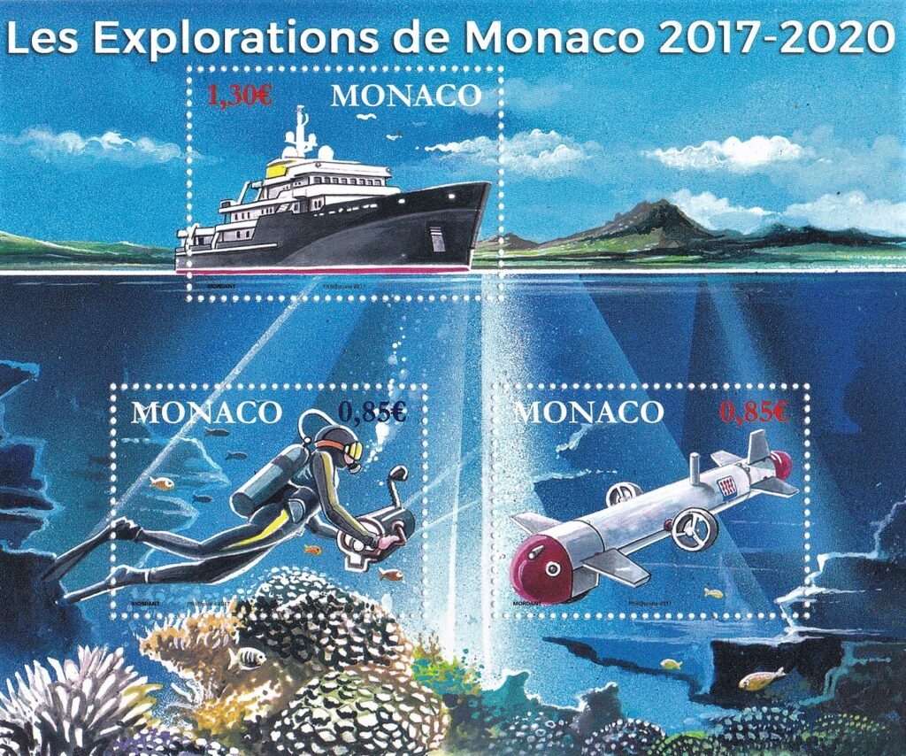 2017 Bloc 2 timbres pour les Explorations de Monaco