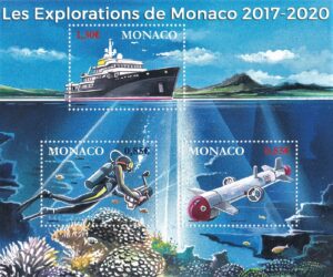 2017 Bloc 2 timbres pour les Explorations de Monaco