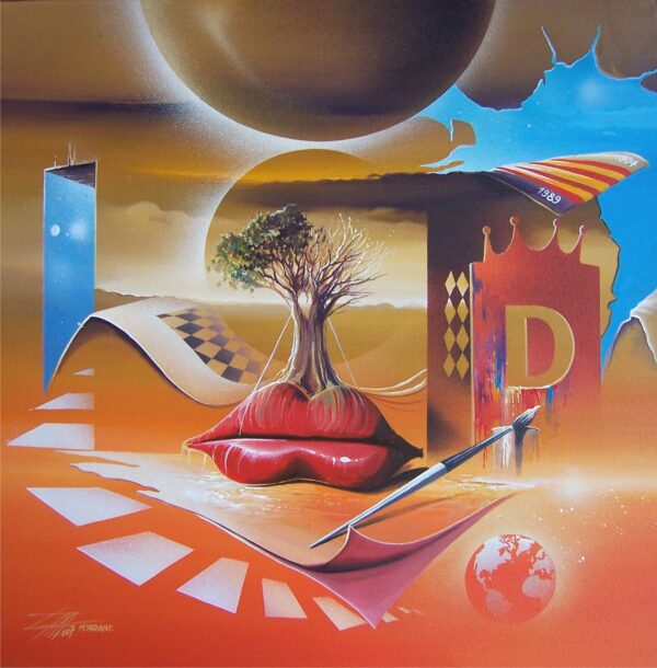 Dali Hom Age, acrylique de Thierry Mordant de format 50 x 50 cm - 2007.