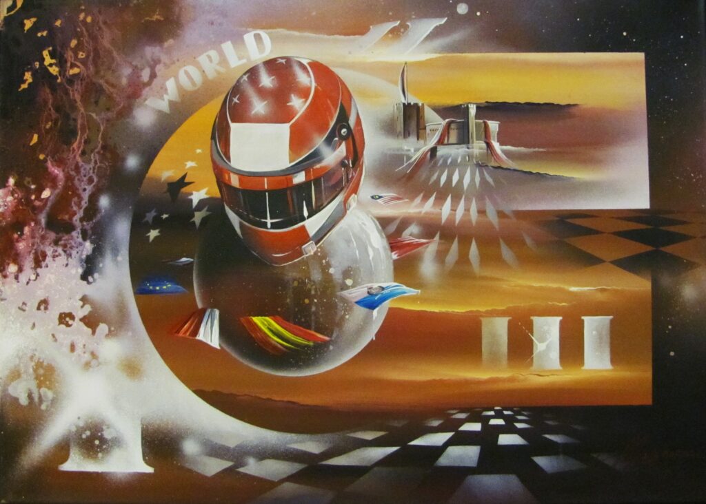 Le Cerveau, Acrylique de Thierry Mordant , format de 50 x 70 cm - 2002