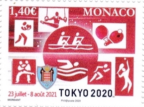2020 Timbre JO de Tokyo Monaco creation Thierry Mordant