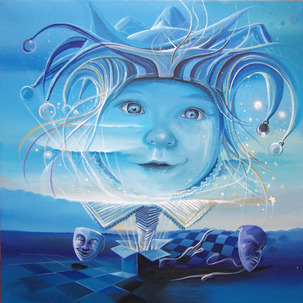 "Kdo de la Vie" acrylique sur toile carrée de 50 cm. 