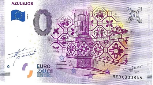 Billet Azulejos Euro Souvenir Portugal