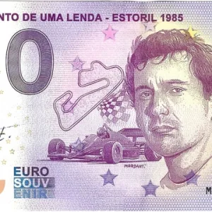 Billet Estoril Senna 1985, Euro Souvenir, une création exceptionnelle de Thierry Mordant.