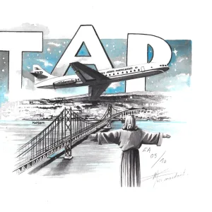 Planche transport aérien 5 / 10, élément planche graphique ayant permis de créer le billet transport Aérien par Thierry Mordant.