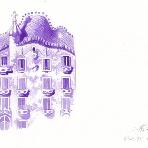 La planche Casa Batlló, monochrome créé par Thierry Mordant