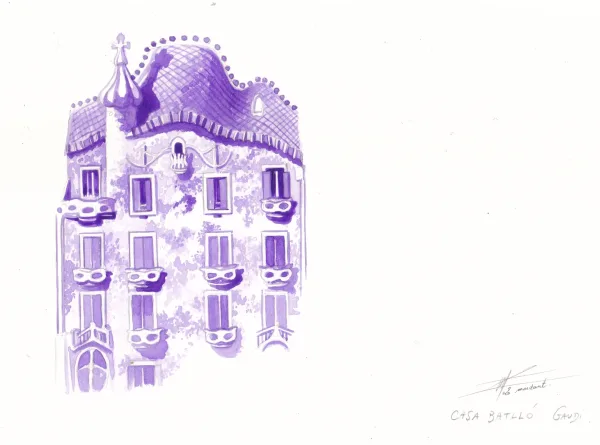 La planche Casa Batlló, monochrome créé par Thierry Mordant