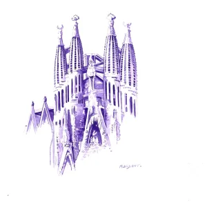 Planche Sagrada Familia, billet Barcelona.