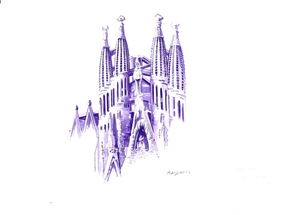 Planche Sagrada Familia, billet Barcelona.