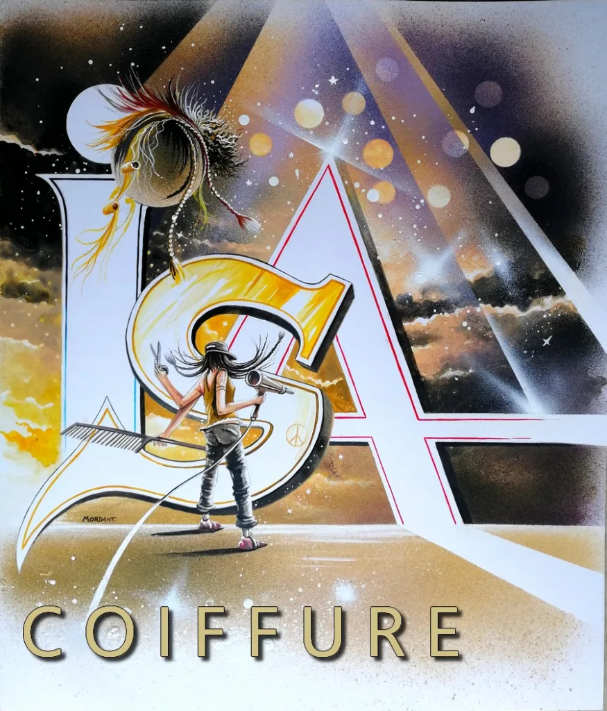 Création Logotype Isa Coiffure Dottignies par Thierry Mordant détails