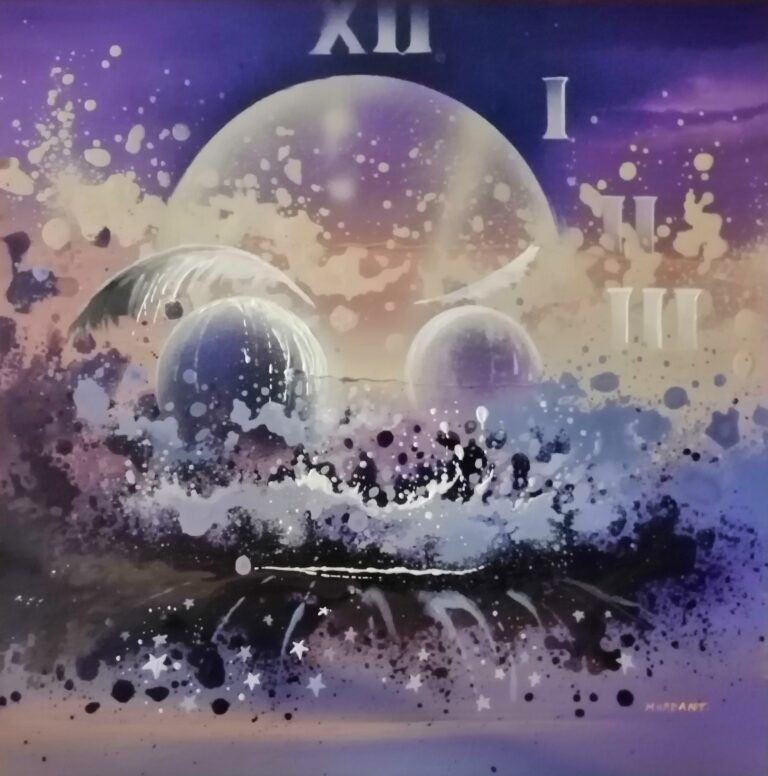 Âme Étoilée, Acrylique de Thierry Mordant, de 40 x 40 cm