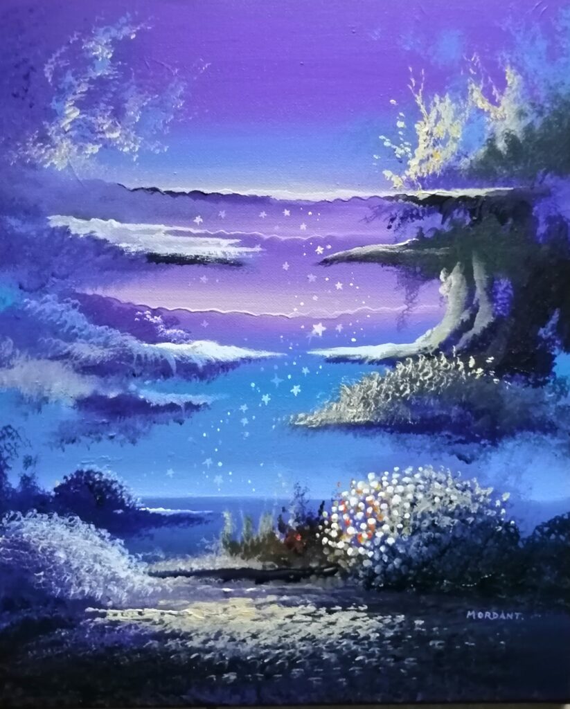 Âme Marine I, — Acrylic on canvas — 2024 — 46 x 38 cm by Thierry Mordant.