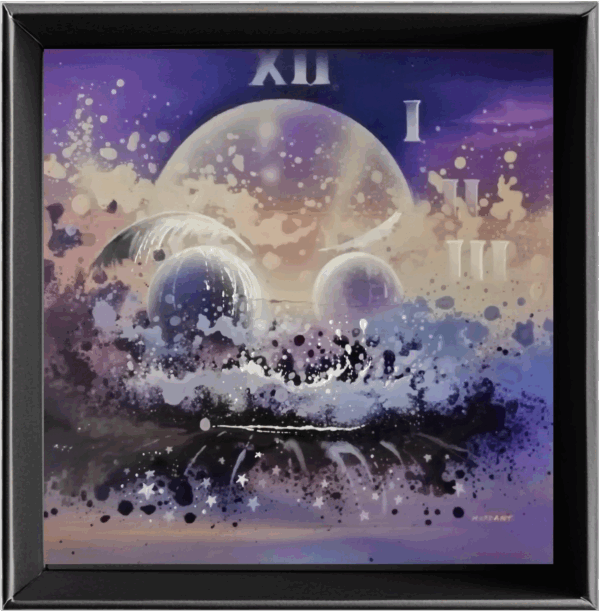 Âme Étoilée, Acrylique 40 x 40 cm de Thierry Mordant, encadrée.