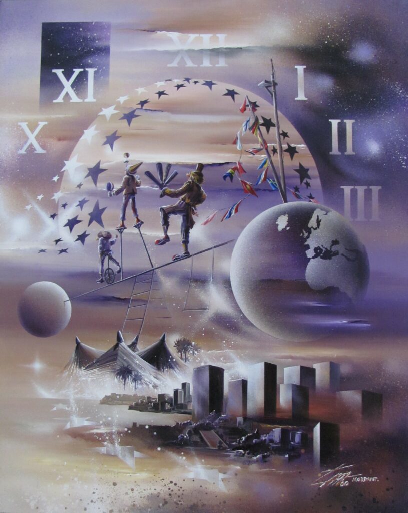 Au Fil du Temps - toile acrylique - 92 x 73 cm. Disponible  