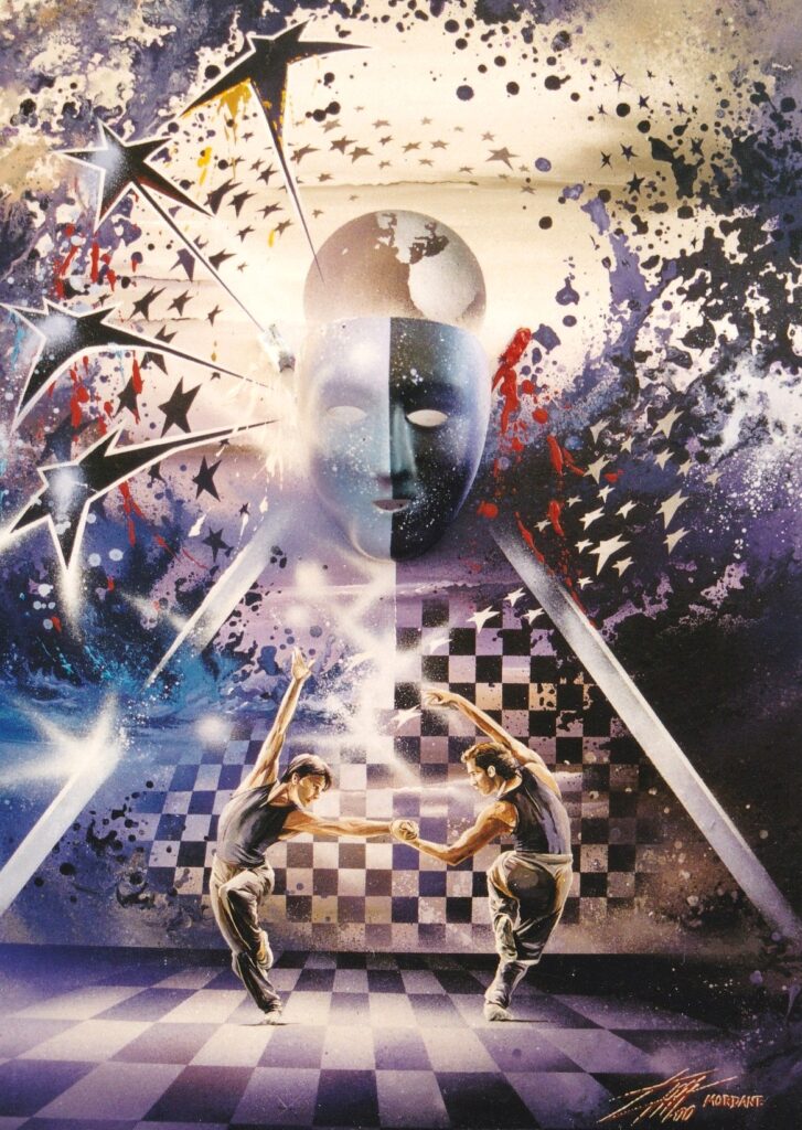 Le Masque toile acrylique collection privée 2000 par Thierry Mordant