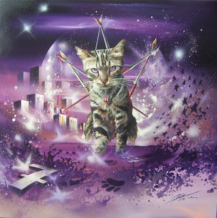 Le Bon Numéro - toile acrylique -collection privée. de Thierry Mordant