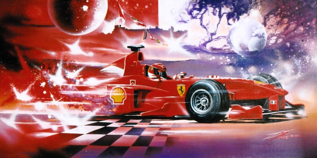 2001 F1 Ferrari 5 100x50cm