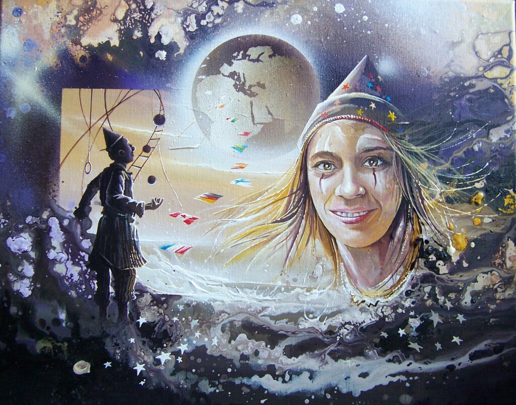 Ombre & Lumiére - toile acrylique 50 x 50 cm -Par Thierry Mordant