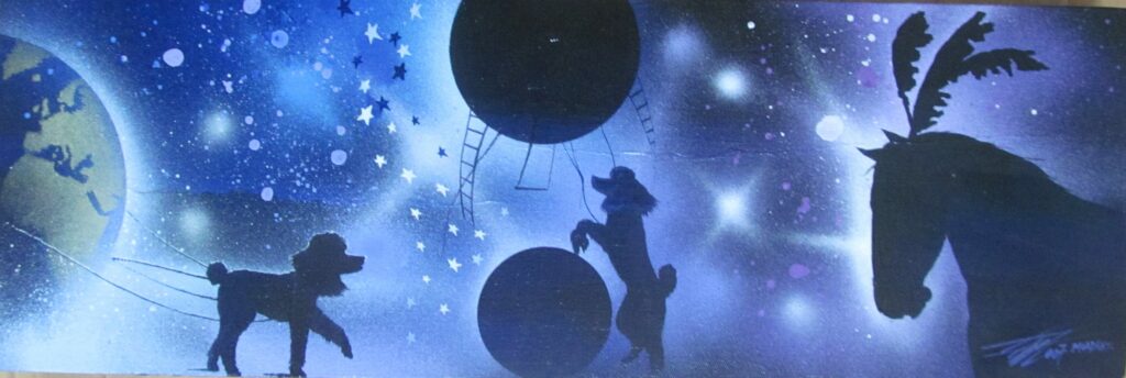 Panoramic Circus I - toile acrylique 20 x 50 cm.- Disponible