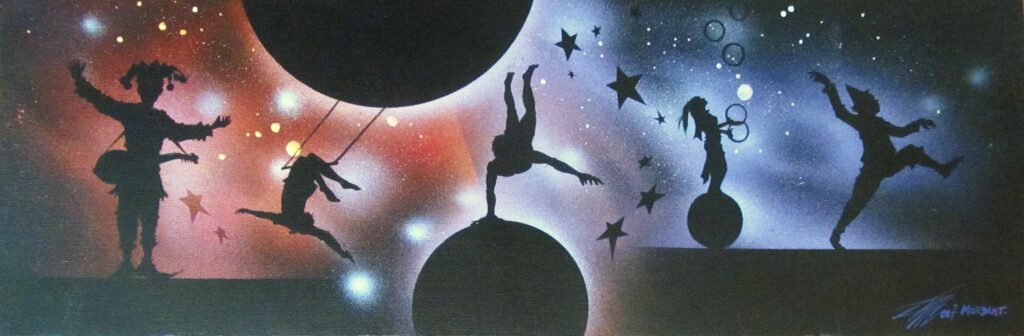 Panoramic Circus II - toile acrylique 20 x 50 cm. Disponible