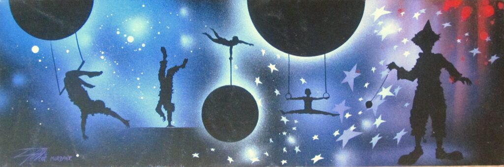 Panoramic Circus III - toile acrylique 20 x 50 cm. par Thierry Mordant