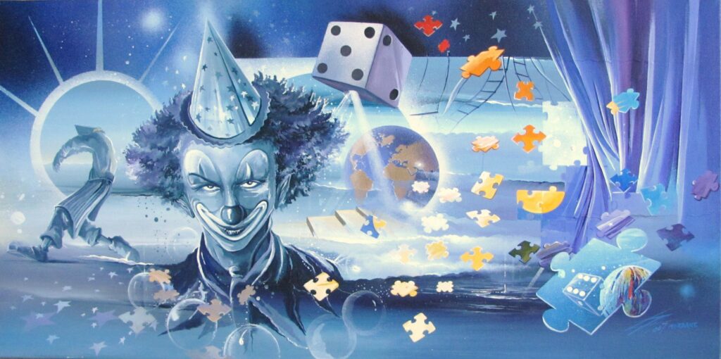 Puzzle of Life - toile acrylique 40 x 80 cm- Disponible