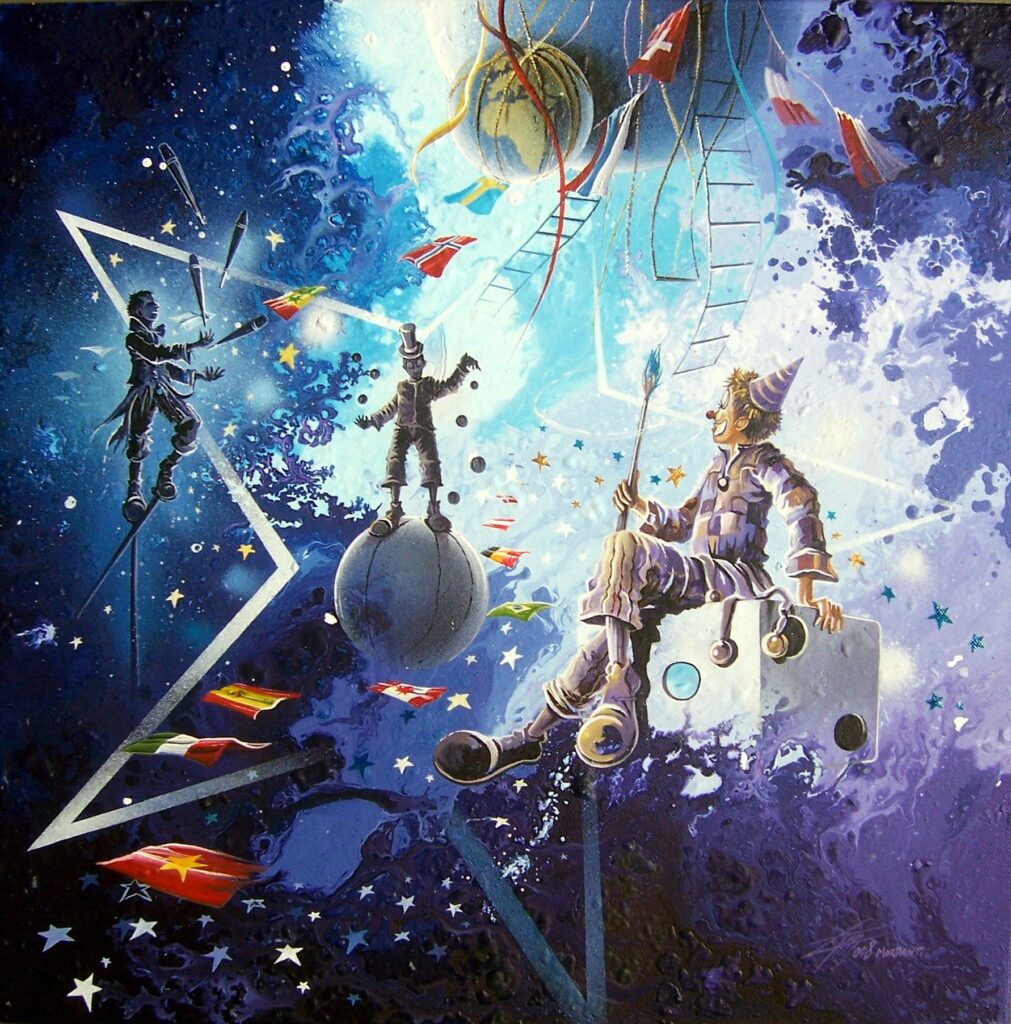Star Circus - toile acrylique - 50 x50 cm collection privée.
