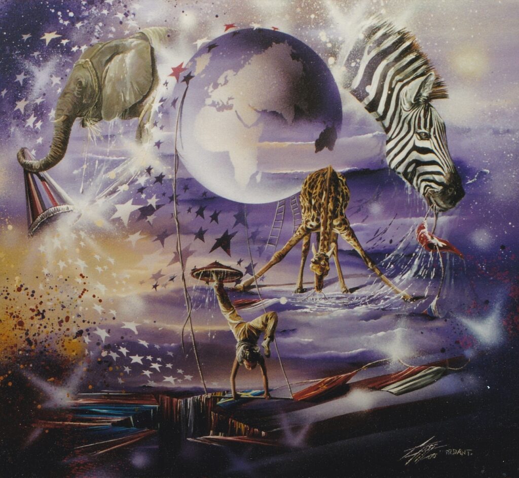 Grand Ecart Acrylic on canvas 2000 Undefined format Thierry Mordant