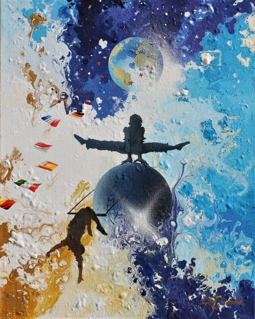 Ombres d’Or acrylique 40 x 30 cm