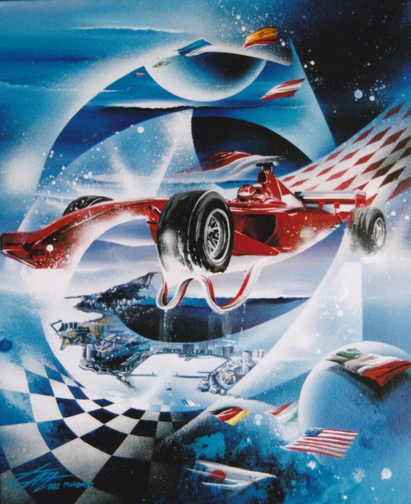 F1 Ferrari Monaco drapé 2007 de Thierry Mordant
