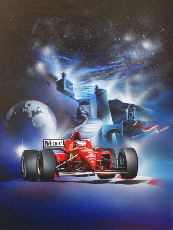 First Ferrari World - Acrylic on canvas — 92 x 73 cm — 1997