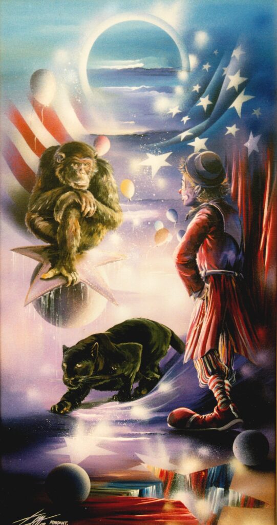 1999 toile L' Homme et le Silence 50x100cm