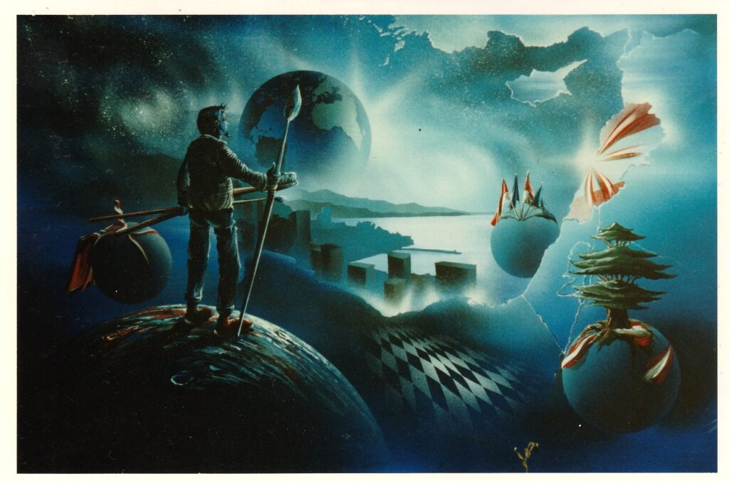 Autoportrait Liban — Acrylic on canvas — 1997 — Undefined format By Thierry Mordant