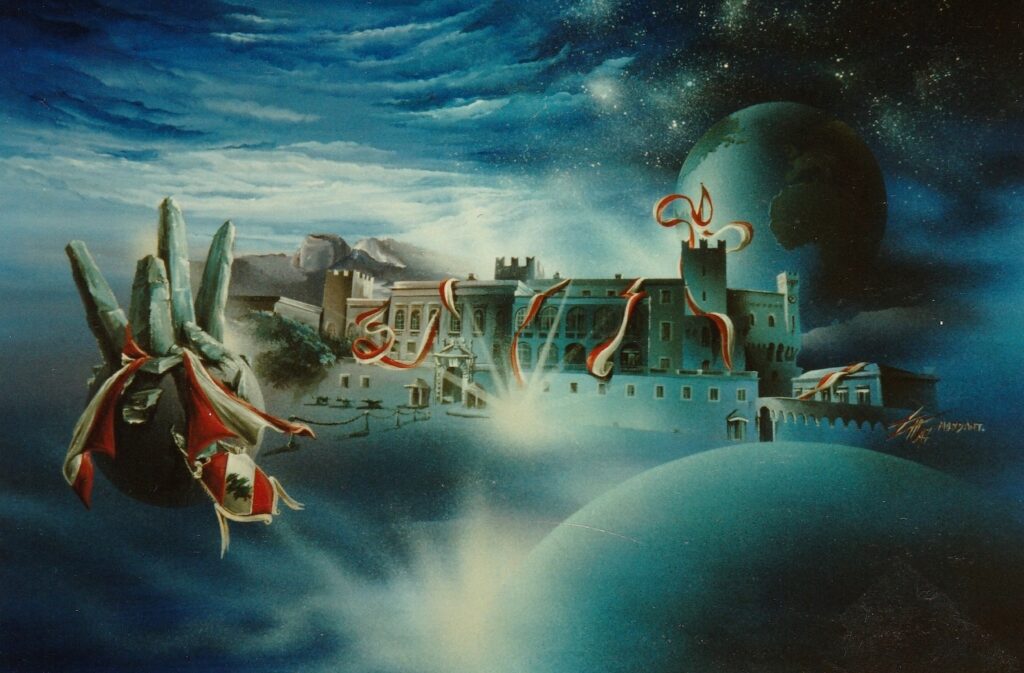 Liban Monaco — Acrylic on cardboard — 1997 — Undefined format — by Thierry Mordant