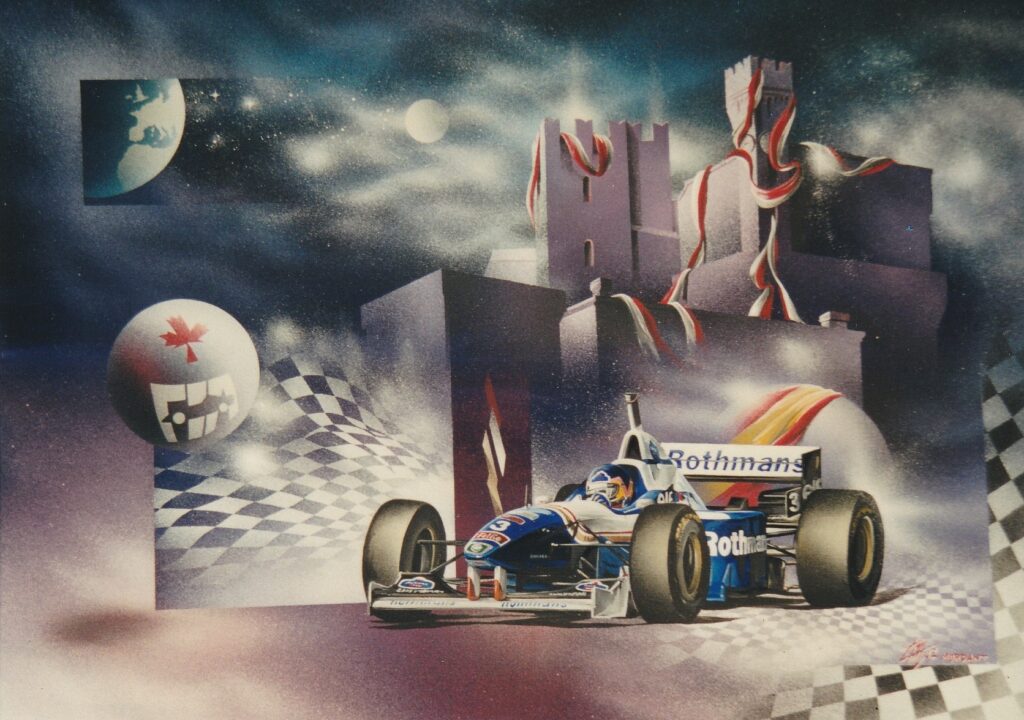 Année Villeneuve — Acrylic on canvas — 1998 — 50 x 70 cm — by Thierry Mordant