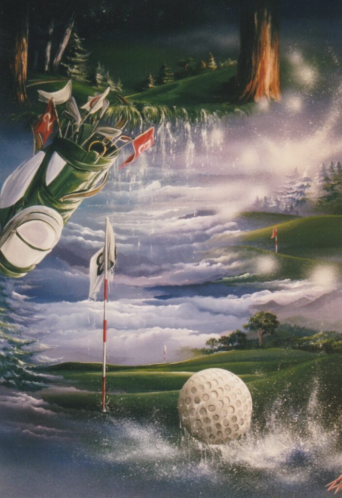 Golf Energy — Acrylic on canvas — 1998 — Undefined format — by Thierry Mordant